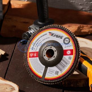 фото Круг лепестковый торцевой, P40, 150х22,2мм KRANZ