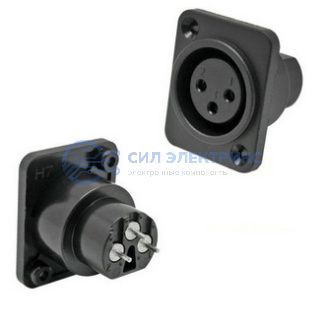 фото Разъём микрофонный XLR JD-375 гнездо блочная часть, 3-контакта