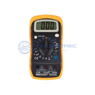 Портативный мультиметр MAS838L (DT858L) PROconnect фото Портативный мультиметр MAS838L (DT858L) PROconnect