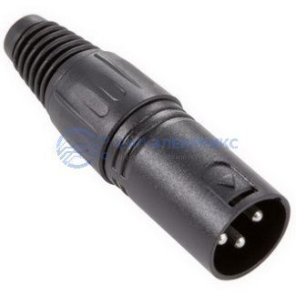 фото Разъём микрофонный XLR JD-376 вилка на кабель, 3-контакта