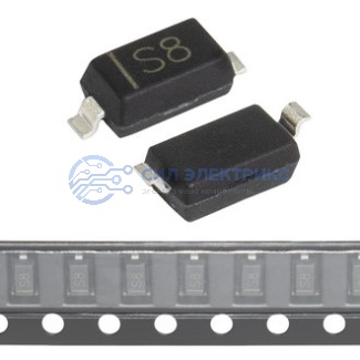 Диод Шоттки BAT43W, 0,3 А, 30 В, корпус SOD-123 фото Диод Шоттки BAT43W, 0,3 А, 30 В, корпус SOD-123