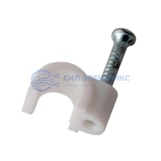 фото Крепеж кабеля круглый 4 мм, белый (упак. 20 шт) REXANT