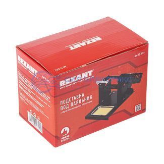 Подставка под паяльник REXANT, металл, держатель припоя, ниша, губка фото Подставка под паяльник REXANT, металл, держатель припоя, ниша, губка