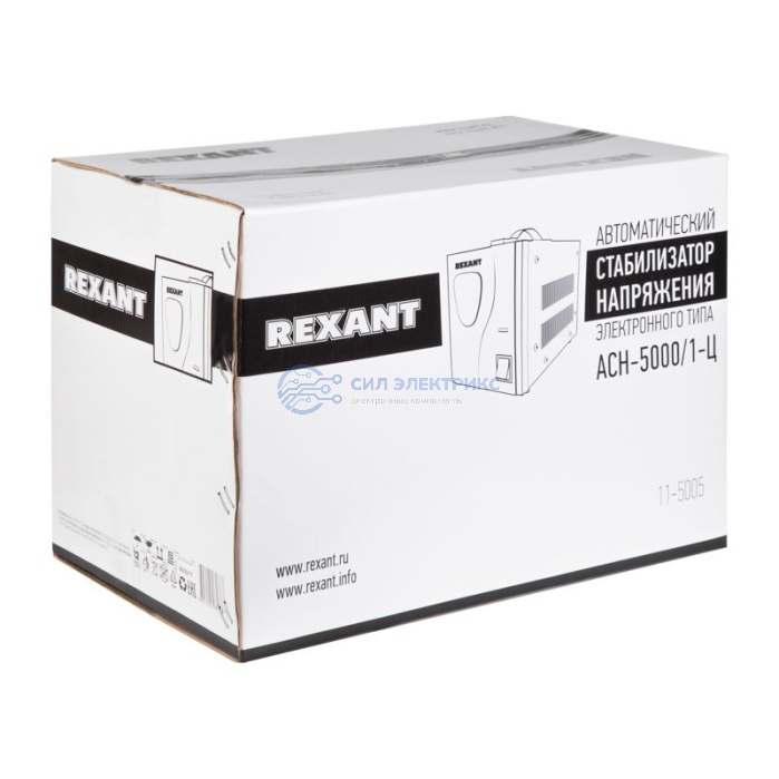 Стабилизатор напряжения AСН-5000/1-Ц REXANT фото Стабилизатор напряжения AСН-5000/1-Ц REXANT