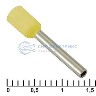 Наконечник на кабель DN01012 yellow (1.4x12mm) фото Наконечник на кабель DN01012 yellow (1.4x12mm)