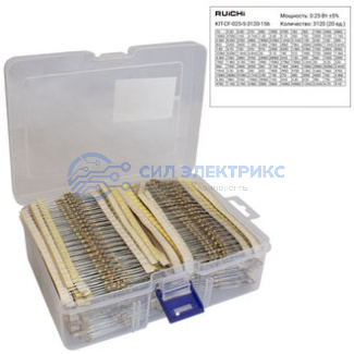 фото Резистор постоянный KIT-CF, 3120 Ом, мощность 0.25 Вт, допуск 5%, углеродистый, корпус THT