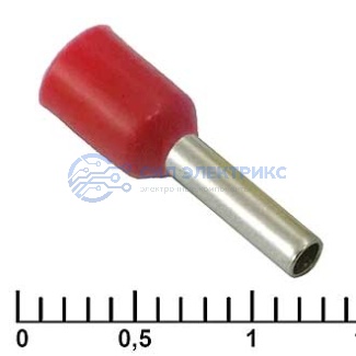 Наконечник на кабель DN01508 red (1.7x8mm) фото Наконечник на кабель DN01508 red (1.7x8mm)
