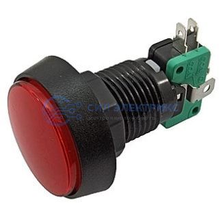 фото Кнопка GMSI-4B-C no(nc)+nc(no) red, красная подсветка, 4 контактных положения, кнопка с нормальным/обратным контактом, 50 мм