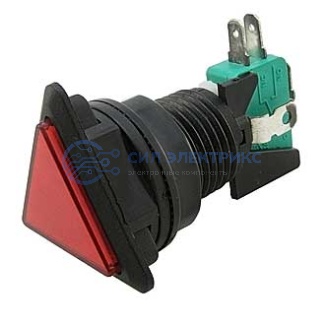фото Кнопка GMSI-6B-T no(nc)+nc(no) red, красная подсветка, 6 контактных положения, кнопка с нормальным/обратным контактом, 50 мм