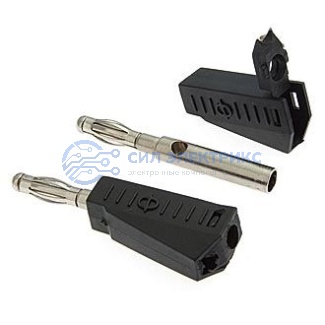 Штекер (гнездо, клемма) Z040 4mm Stackable Plug BLACK фото Штекер (гнездо, клемма) Z040 4mm Stackable Plug BLACK