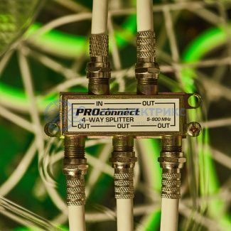 фото Делитель ТВ х 4 под F разъём 5-900МГц PROconnect