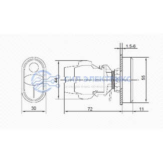 фото Кнопка LA32 красно-зеленая «Пуск-Стоп» с подсветкой NO+NC