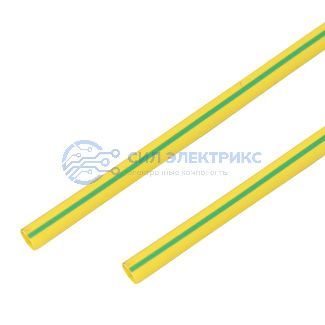 фото Трубка термоусаживаемая ТУТ 25,0/12,5мм, желто-зеленая, упаковка 10 шт. по 1м, PROconnect