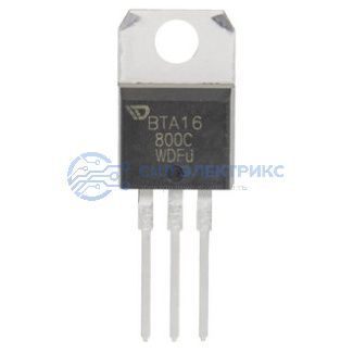 фото Симистор BTA16-800C, 800 В, 16 А, корпус TO-220AB, изолированный