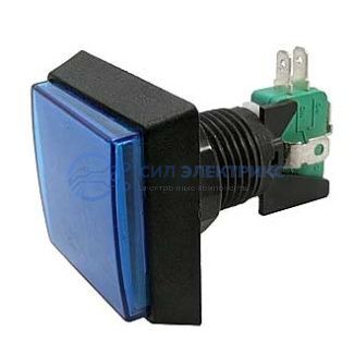 фото Кнопка GMSI-2B-S no(nc)+nc(no) blue 50mm, 50 мм, синяя подсветка, 2 контактных положения, кнопка с нормальным/обратным контактом
