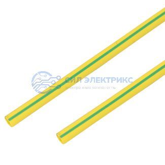 фото Трубка термоусаживаемая ТУТ 60,0/30,0мм, желто-зеленая, упаковка 10 шт. по 1м, PROconnect