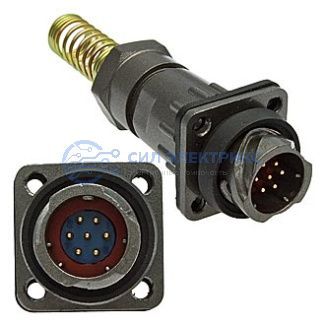 фото Разъем быстроразъемный FQ14-8pin ZPJ, кабельный, угловая вилка с байонетным соединением