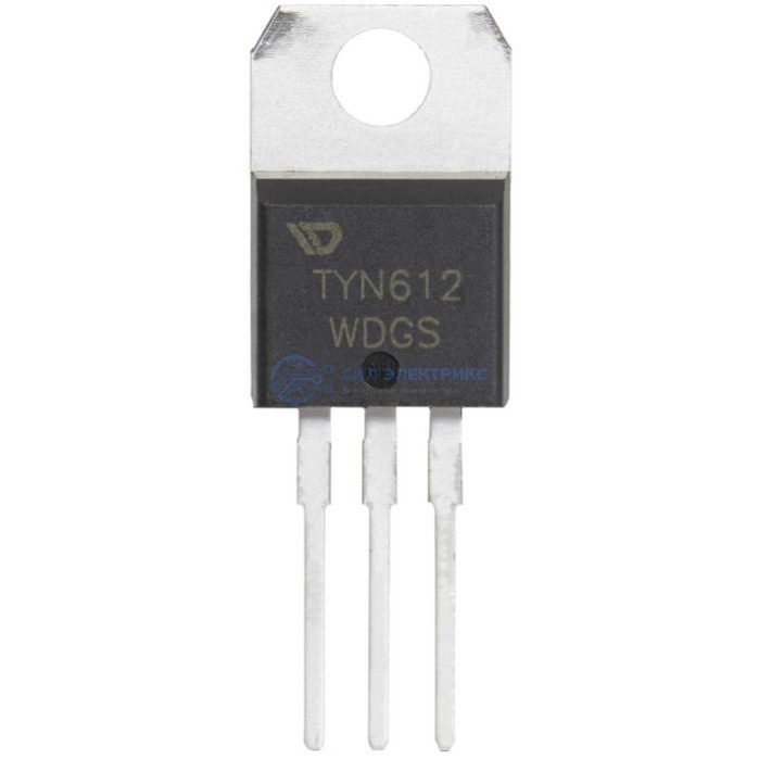 Низковольтный тиристор TYN612RG, 1200 В, 12 А, корпус TO-220 фото Низковольтный тиристор TYN612RG, 1200 В, 12 А, корпус TO-220