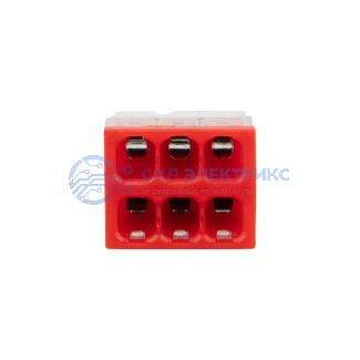 фото Экспресс-клемма REXANT СМК 2273-206, 6-проводная 0.5-2.5 мм², прозрачная (100 шт./уп.)
