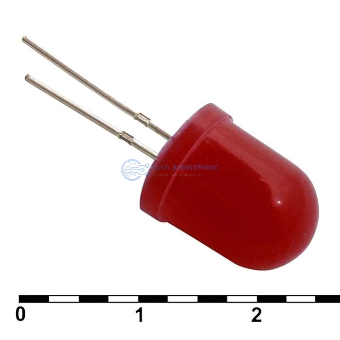 Светодиод 10 mm red 30 mCd 20 фото Светодиод 10 mm red 30 mCd 20