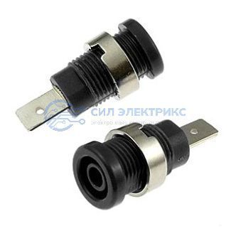 фото Штекер (гнездо, клемма) Z017 4mm BLACK