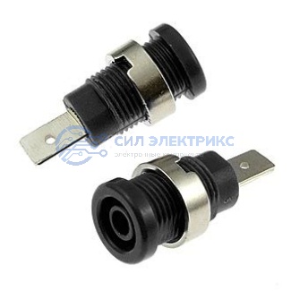 Штекер (гнездо, клемма) Z017 4mm BLACK фото Штекер (гнездо, клемма) Z017 4mm BLACK