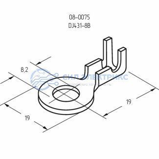 фото Наконечник кольцевой REXANT, ø8.2 мм, 1.0-1.5 мм² (НК 8-1,0-1,5)
