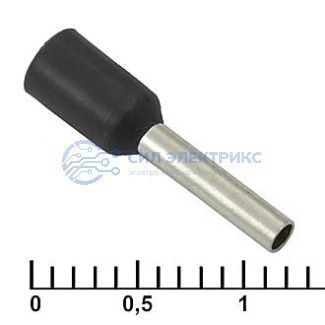 фото Наконечник на кабель DN01008 black (1.4x8mm)