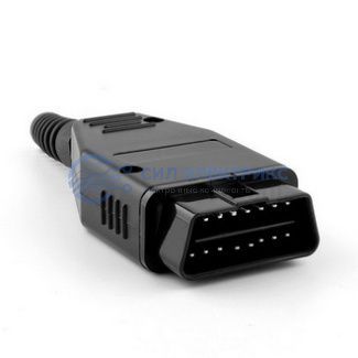 фото Адаптер диагностический переходник OBD-16-F11X, OBD2-male, 16 контактов, 24 В, ABS пластик