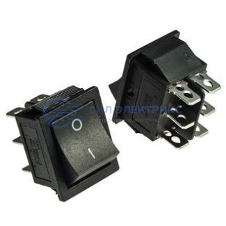 Клавишный переключатель KCD4-202-C3-B/6P, on-on, черный, номинальное напряжение 250 В, ток 6 А фото Клавишный переключатель KCD4-202-C3-B/6P, on-on, черный, номинальное напряжение 250 В, ток 6 А