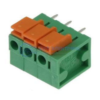 фото Клеммник DG142V-5.08-03P-14-00Z(H), шаг 5.08 мм, 3 контакта, прямой, корпус THT