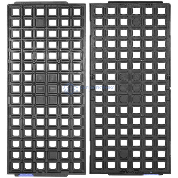 Упаковка для микросхем Tray QFP 615 (1414 mm), тип упаковки Tray, размер 615 мм, корпус QFP, размеры чипа 1414 мм фото Упаковка для микросхем Tray QFP 615 (1414 mm), тип упаковки Tray, размер 615 мм, корпус QFP, размеры чипа 1414 мм