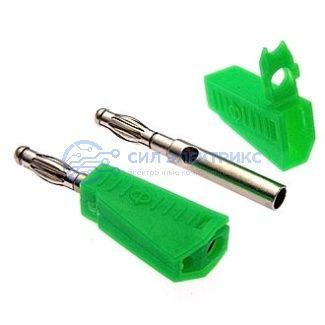 фото Штекер (гнездо, клемма) Z040 4mm Stackable Plug GREEN