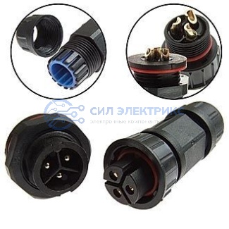 Герметичный разъем SZC-280 3pin (IP68) фото Герметичный разъем SZC-280 3pin (IP68)