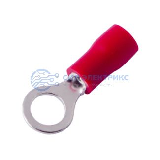 фото НАКОНЕЧНИК КОЛЬЦЕВОЙ изолированный (НКИ ø5.3мм) 0.5-1.5мм² 10шт REXANT (БЛИСТЕР F)