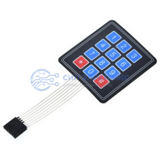фото Клавиатура KB-12-3x4-MEM, 12 кнопок, 3x4, мембранная, 5V