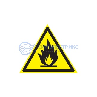 Наклейка знак пожарной безопасности «Пожароопасно» 150х150х150 мм REXANT фото Наклейка знак пожарной безопасности «Пожароопасно» 150х150х150 мм REXANT