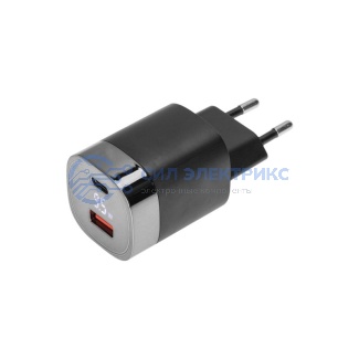 Сетевое зарядное устройство USB QC (30W) + Type C PD (33W), с дисплеем REXANT фото Сетевое зарядное устройство USB QC (30W) + Type C PD (33W), с дисплеем REXANT