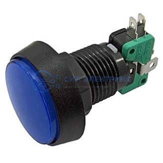 фото Кнопка GMSI-4B-C no(nc)+nc(no) blue, синяя подсветка, 4 контактных положения, кнопка с нормальным/обратным контактом, 50 мм