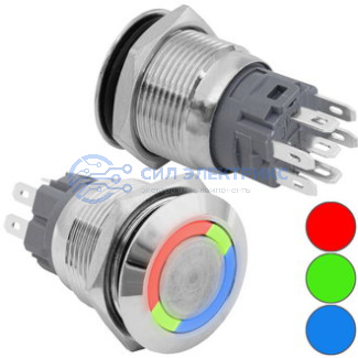 фото Кнопка антивандальная GQ19B-10E/RGB/N off-(on)
