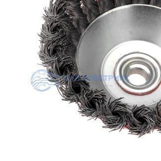 Щетка чашечная для УШМ 125 мм М14 крученая Kranz фото Щетка чашечная для УШМ 125 мм М14 крученая Kranz