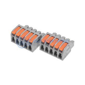 Клемма СМК 222-425R проходная разъемная 5 полюсов серая 0,2-2,5/4мм² (20 шт/уп) REXANT фото Клемма СМК 222-425R проходная разъемная 5 полюсов серая 0,2-2,5/4мм² (20 шт/уп) REXANT