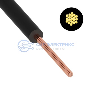 фото Провод ПуГВ (ПВ-3) 1,5 мм² 500 м черный ГОСТ 31947-2012,ТУ 16-705. 501-2010