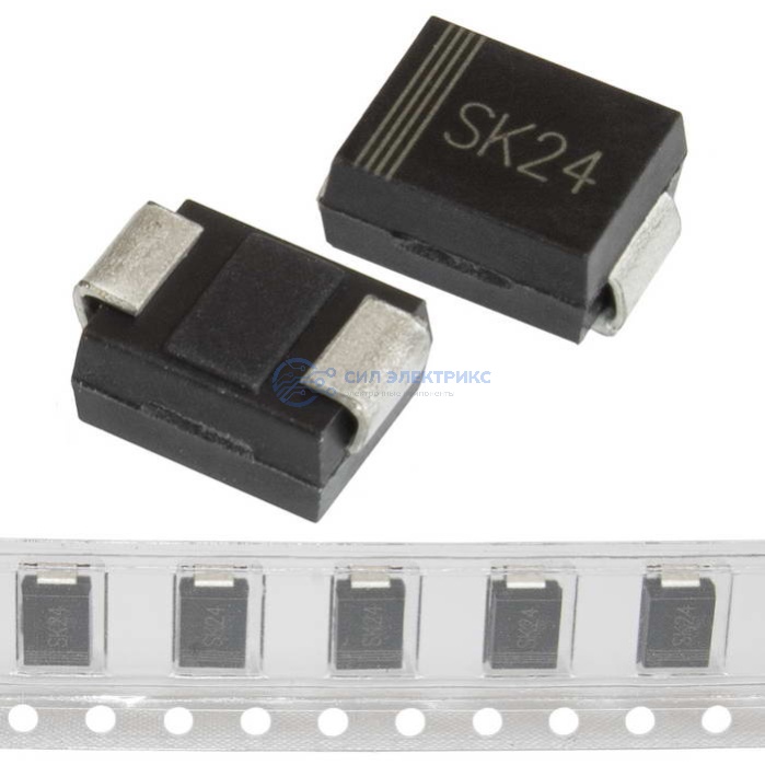 Диод Шоттки SK24, 2A, 40V, корпус DO-214AB (SMC) фото Диод Шоттки SK24, 2A, 40V, корпус DO-214AB (SMC)