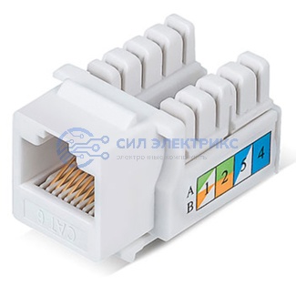 Модуль Keystone REXANT PRO Jack RJ-45(8P8C), UTP неэкранированный, категория 6, тип 90 градусов, белый фото Модуль Keystone REXANT PRO Jack RJ-45(8P8C), UTP неэкранированный, категория 6, тип 90 градусов, белый