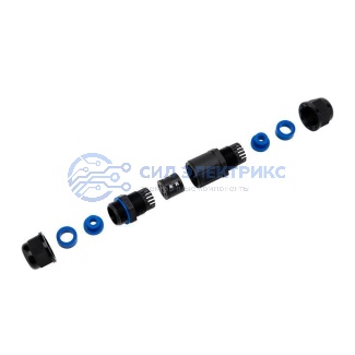 фото Кабельный коннектор I-образный (3PIN 0,5-1,5мм2) IP68 REXANT