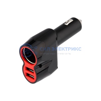 Автозарядка в прикуриватель REXANT АЗУ 2хUSB+гнездо, 12-24V, 5V,1 000mA фото Автозарядка в прикуриватель REXANT АЗУ 2хUSB+гнездо, 12-24V, 5V,1 000mA