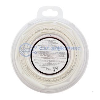 Трубка термоусаживаемая ТУТ нг 5,0/2,5мм, белая, ролик 2,44м REXANT фото Трубка термоусаживаемая ТУТ нг 5,0/2,5мм, белая, ролик 2,44м REXANT