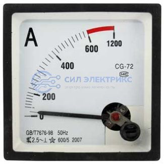 фото Прибор переменного тока Амперметр 600/5А 50гц (72х72)