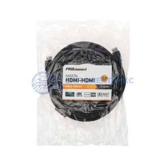 фото Кабель HDMI - HDMI 1,4, 15м, Gold, PROconnect